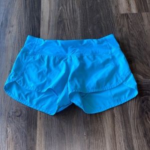 Bright blue lululemon athletic shorts